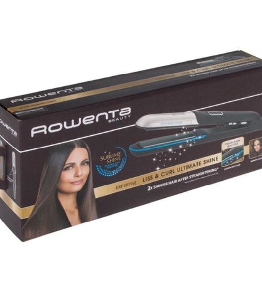 Выпрямитель для волос Rowenta Liss&Curl Ultimate shine SF6220D0 черный/металлик, 25 мм, 230 °C, 5 режимов