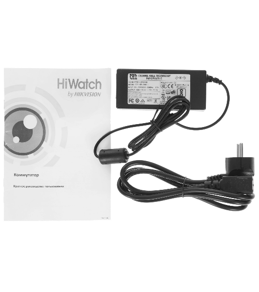 Коммутатор HiWatch SWT-1105P, 4×100 Мбит/с PoE + 1×1 Гбит/с, настраиваемый