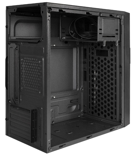 Компьютерный корпус Minitower ExeGate BAA-105-01-UNS400 (mATX, БП UNS400 с вент. 12см, 2*USB, аудио, черный)