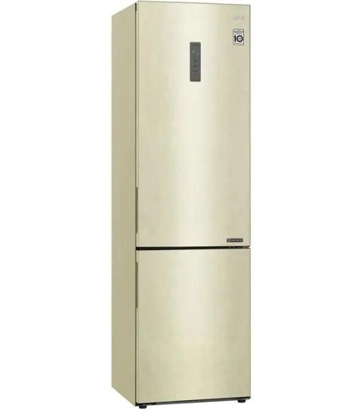 Холодильник LG GA-B509CEWL бежевый двухкамерный 277/107л морозилка снизу, No Frost