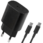 Сетевое зарядное устройство Defender UPA-125 25W,USB C,кабель Type-C,черный, фото 1