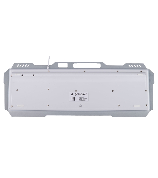Клавиатура Gembird KB-G710M-S проводная, USB Type-A, чёрный/серебристый