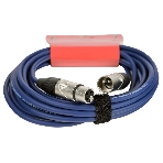 Кабель микрофонный FORCE FMC-05/6 BLXLR (M) - XLR (F), высококачественный балансный, малошумящий с проводниками из безкислородной меди OFC, диаметр 6 мм, профессиональные металлические разъемы, длина 3 м, цвет синий, фото4