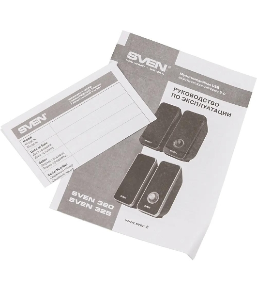 Акустическая система 2.0 SVEN 325, черный, USB, мощность 2x3 Вт(RMS) SVEN 325, черный, USB, акустическая система 2.0, мощность 2x3 Вт(RMS)
