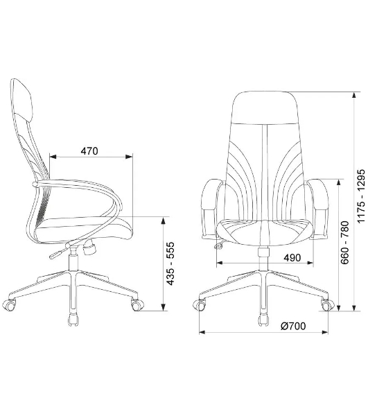 Кресло Бюрократ CH-610 Fabric Light-28 серо-голубой, ткань