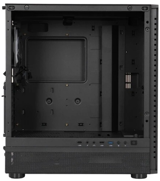 Компьютерный корпус PCCooler IE200 BK, Tempered Glass Full Tower, черный, TG, SPCC, 1x120мм ARGb E-ATX, ATX, mATX, mITX 180/380/220мм 4x2.5', 2x3.5', 7+3xPCI 1xUSB-A 3.0, 2xUSB-A 2.0 432x225x495мм