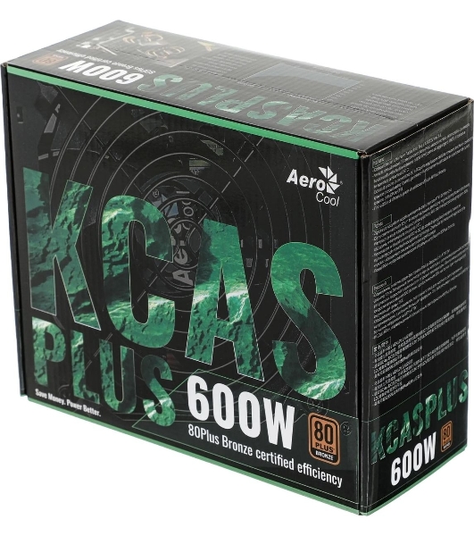 Блок питания Aerocool/Formula KCAS PLUS 600W, 600Вт, 80 PLUS Bronze, 120мм, черный