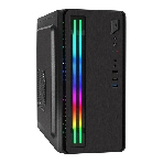 Компьютерный корпус Minitower ExeGate mEVO-7805-XP450 (mATX, БП XP450 с вент. 12см, 2*USB+1*USB 3.0, аудио, черный, с 2*RGb подсветкой), фото4