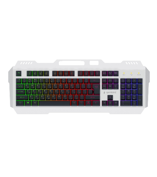 Клавиатура Gembird KB-G710M-S проводная, USB Type-A, чёрный/серебристый