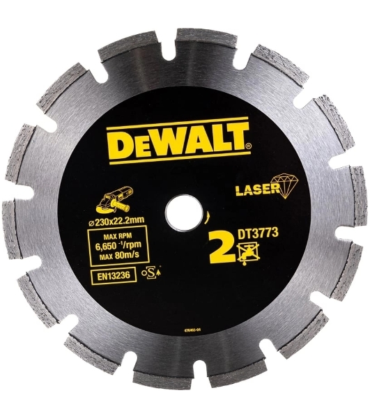 Диск алмазный по бет. DeWalt DT3773 (00000015138) d=23 0мм d(посад.)=22.2 мм (угловые шлифмашины)