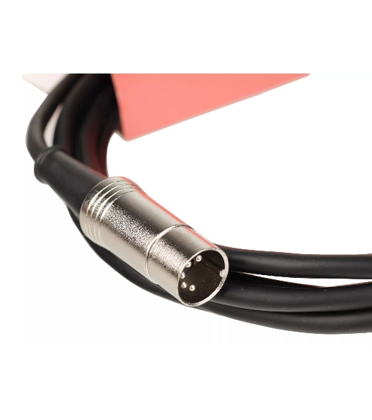 Кабель MIDI FORCE MCC-02/3MIDI DIN 5-pin - MIDI DIN 5-pin, высококачественный, диаметр 6 мм, для подключения синтезаторов, звуковых модулей и др. оборудования, профессиональные металлические разъемы, длина 3 м, черный