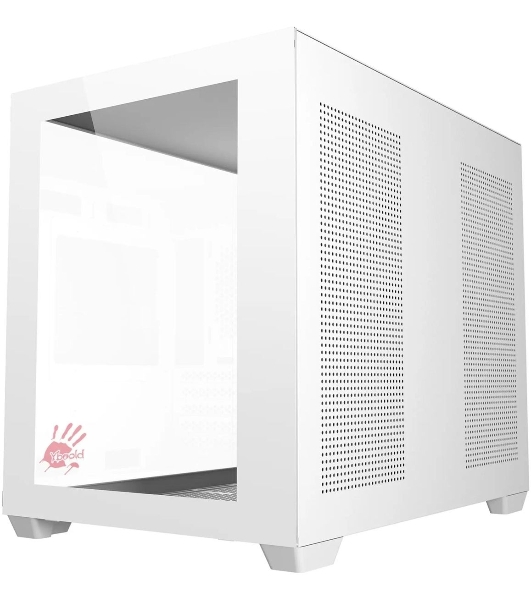 Компьютерный корпус Bloody BD-CC108 белый без БП mATX 9x120мм 2xUSB 3.0 audio bott PSU