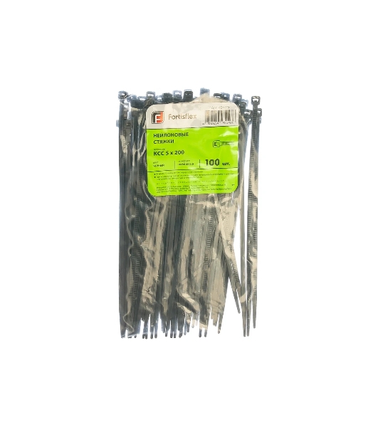 Хомут кабельный КСС 5х200 нейл. черный (уп. 100 шт) Fortisflex 49415