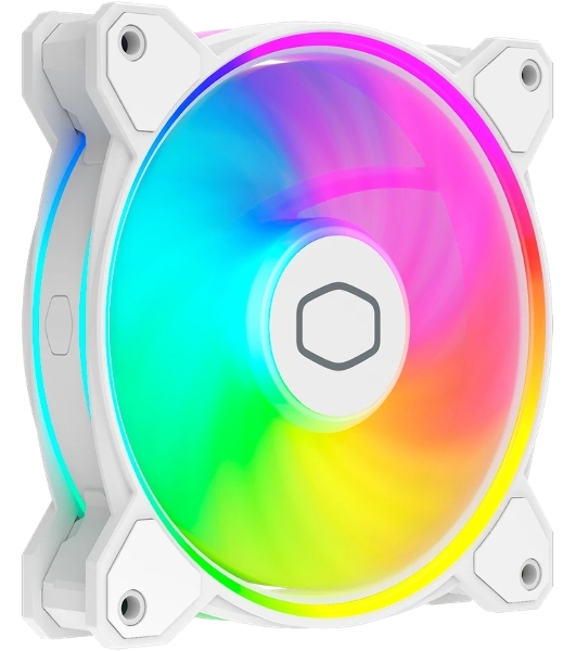 Вентилятор для корпуса Cooler Master MasterFan MF120 Halo2 ARGb 120х120x25 белый 4-pin 27дБ (MFL-B2DW-21NP2-R2) Ret