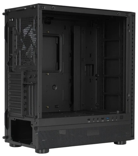 Компьютерный корпус PCCooler IE200 BK, Tempered Glass Full Tower, черный, TG, SPCC, 1x120мм ARGb E-ATX, ATX, mATX, mITX 180/380/220мм 4x2.5', 2x3.5', 7+3xPCI 1xUSB-A 3.0, 2xUSB-A 2.0 432x225x495мм