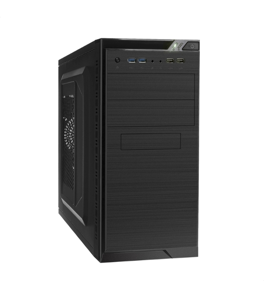 Компьютерный корпус Minitower ExeGate QA-412U-UNS500 (mATX, БП UNS500 с вент. 12см, 2хUSB+2хUSB 3.0, аудио, черный)