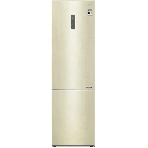 Холодильник LG GA-B509CEWL бежевый двухкамерный 277/107л морозилка снизу, No Frost, фото 1