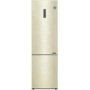 Холодильник LG GA-B509CEWL бежевый двухкамерный 277/107л морозилка снизу, No Frost