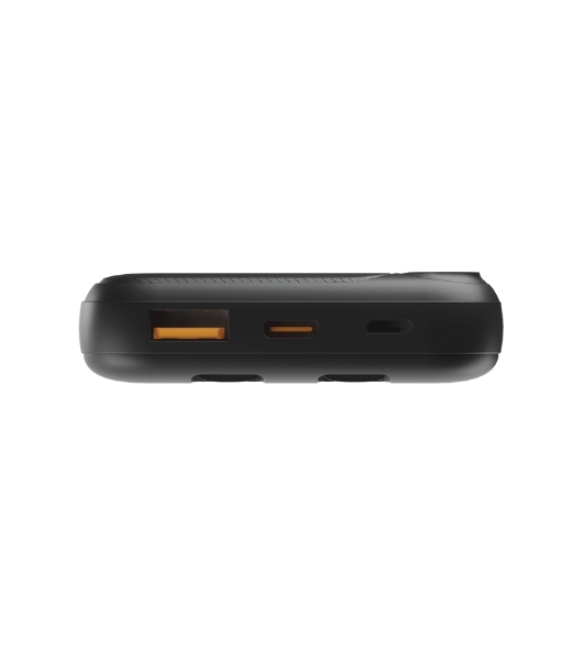 Портативный аккумулятор OLMIO L-10, 10000mAh, 22.5W, QC3.0, PD, LCD, + кабели Lightning\Type-C, черный