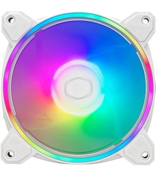 Вентилятор для корпуса Cooler Master MasterFan MF120 Halo2 ARGb 120х120x25 белый 4-pin 27дБ (MFL-B2DW-21NP2-R2) Ret