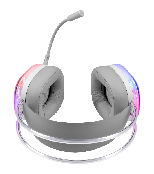 Гарнитура Defender Cyborg белый, проводная, USB, подсветка