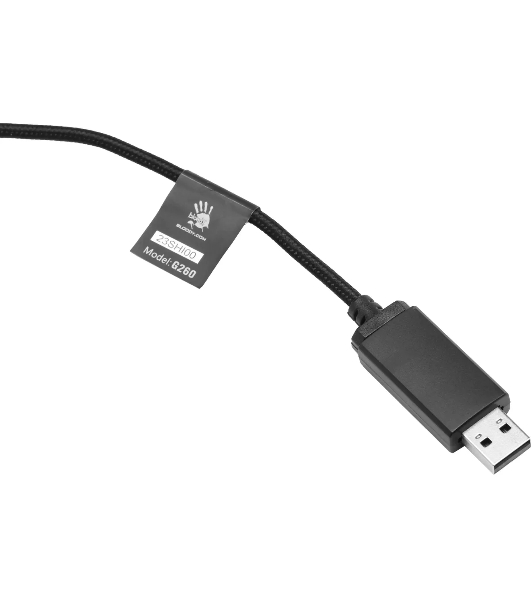 Гарнитура проводная с микрофоном A4Tech Bloody G260 черный 2м мониторные USB оголовье (G260)