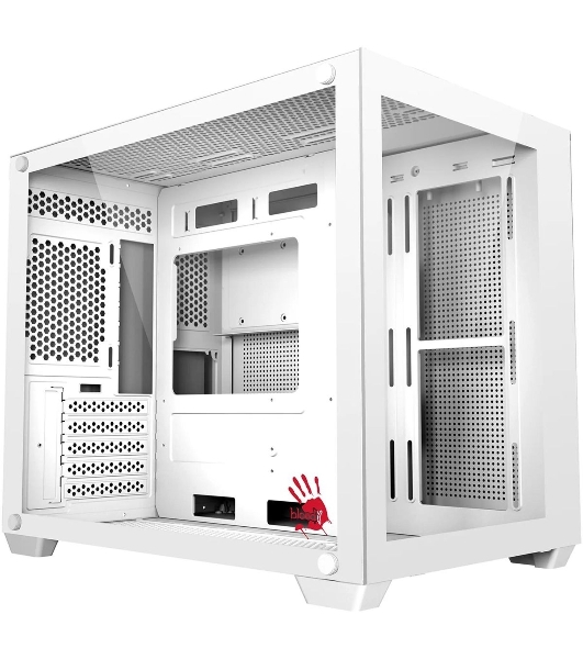 Компьютерный корпус Bloody BD-CC108 белый без БП mATX 9x120мм 2xUSB 3.0 audio bott PSU