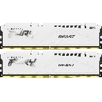 Оперативная память Kingston Fury Beast, DDR5, 64Gb (2x32 GB), 6000 MHz, CL36, DIMM, радиатор, белый, фото3
