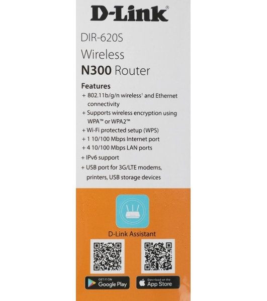 Роутер беспроводной D-Link DIR-620S/RU/B1A N300 черный