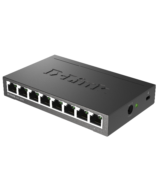 Коммутатор D-Link DGS-1008D/R1A, 8×1 Гбит/с, неуправляемый