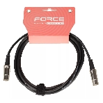 Кабель MIDI FORCE MCC-02/3MIDI DIN 5-pin - MIDI DIN 5-pin, высококачественный, диаметр 6 мм, для подключения синтезаторов, звуковых модулей и др. оборудования, профессиональные металлические разъемы, длина 3 м, черный, фото 1