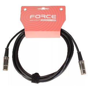 Кабель MIDI FORCE MCC-02/3MIDI DIN 5-pin - MIDI DIN 5-pin, высококачественный, диаметр 6 мм, для подключения синтезаторов, звуковых модулей и др. оборудования, профессиональные металлические разъемы, длина 3 м, черный