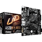 Материнская плата Gigabyte A520M H ARGB, AM4, AMD A520, 2xDDR4, 4xSATA, 1xM.2, 1xPCIe 3.0 x16, 1xPCIe x1, 1xHDMI, 1xDP, 1x1Gb LAN, 4xUSB-A 5Gbps, 2xUSB-A 2.0, 1xPS/2, 3x3.5 мм, 7.1, mATX, фото 1