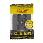 Розетка 2-м LEZARD СП OSEN с заземл. ПБТ, круглая, механизм, черный бархат 744-4200-127B, фото2