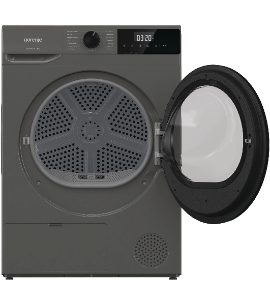 Сушильная машина Gorenje D2HNE82/C серый, 8 кг, сушка - тепловой насос, программ - 15, 59.5 x 84.5 x 58 см