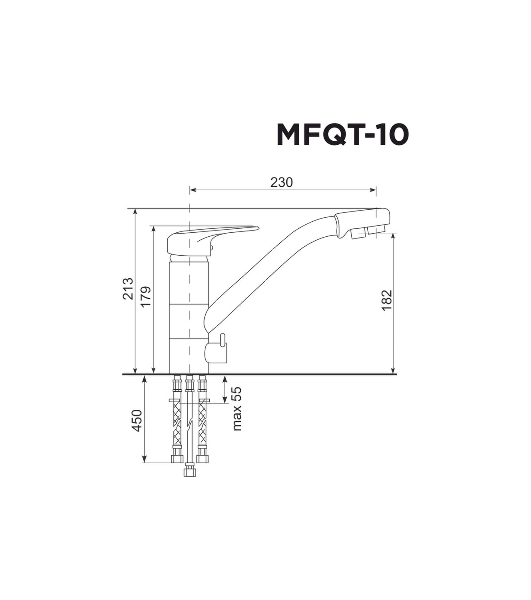 Кухонный смеситель Maunfeld MFQT-10BG бежевый