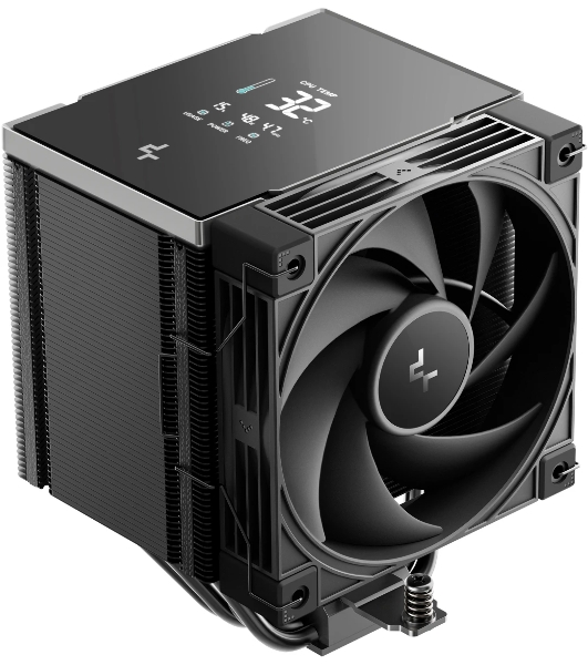 Кулер для процессора DEEPCOOL AK500 G2 DIGITAL NYX LGA1851/1700/1200/115X/AM5/AM4 (9шт/кор, TDP 240W, PWM, Fan 120мм, 5 тепл. Трубок, Copper Base, черный) RET (R-AK500G2-BKNNMN-GJD-1)