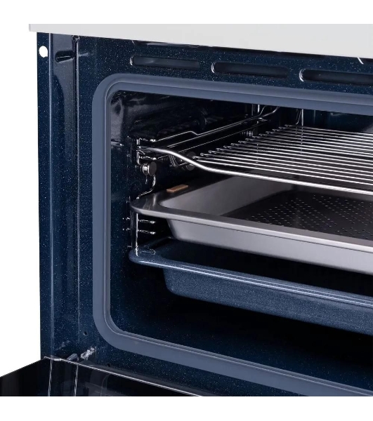 Духовой Шкаф электрический с паром Maunfeld MCMO5016STGW, 50л, дверца с 2 стеклами, белый