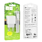 Зарядное устройство Hoco 18Вт, 3А, QC3.0, 1xUSB + кабель USB/Type-C, CS12A, белый, блистер, фото3