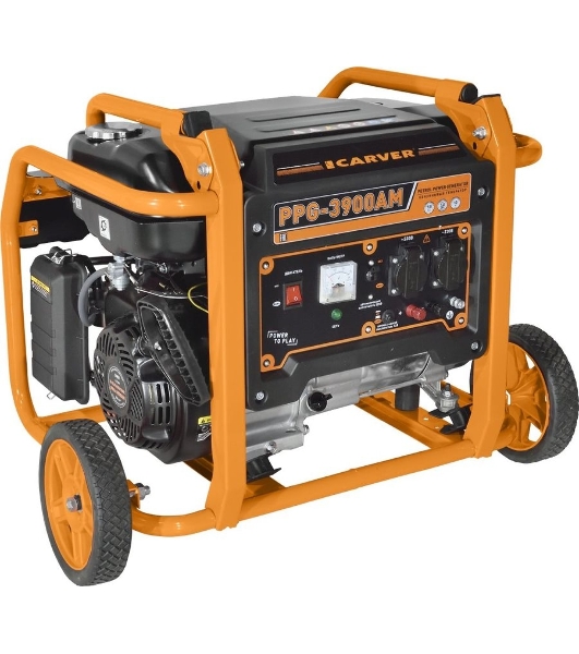 Электрогенератор бензиновый Carver PPG-3900АM, 3 кВт, 95 дБ, 51 кг