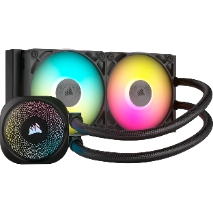 Система жидкостного охлаждения Corsair iCUE LINK TITAN 240 RX RGb (240мм, черный, RGb/ Fans: 2x120мм, 73.5CFM, 36dBA, 2100RPM/ S: 1851, 1700, AM5, AM4)