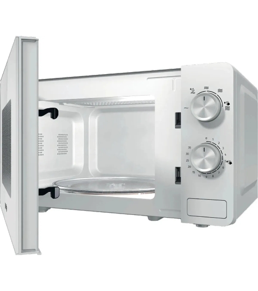 Микроволновая печь Gorenje MO20E1W2 белый, 20 л, 800 Вт, переключатели - поворотный механизм