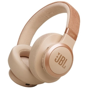 Беспроводные/проводные наушники JBL Live 770NC бежевый, полноразмерные, Bluetooth + проводной, адаптивное шумоподавление