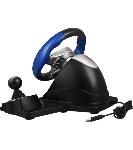 Руль черный SVEN GC-W600 (виброотдача, педали, джойстик, 12 кн., USB)