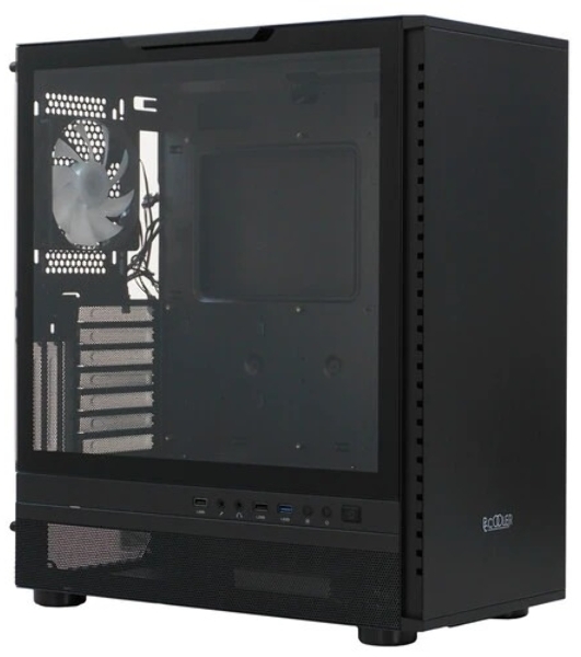 Компьютерный корпус PCCooler IE200 BK, Tempered Glass Full Tower, черный, TG, SPCC, 1x120мм ARGb E-ATX, ATX, mATX, mITX 180/380/220мм 4x2.5', 2x3.5', 7+3xPCI 1xUSB-A 3.0, 2xUSB-A 2.0 432x225x495мм