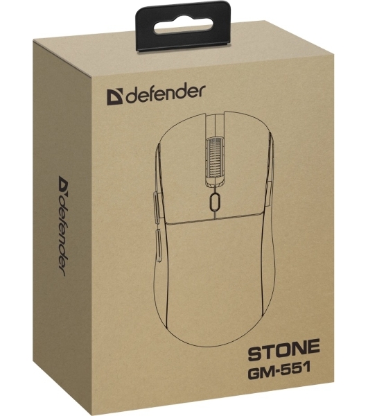 Мышь беспроводная/проводная Defender Stone GM-551 белый, 7200 dpi, радиоканал, Bluetooth, USB, кнопки - 7