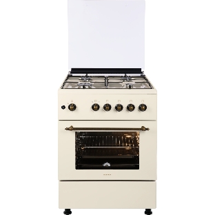 Плита газовая Nordfrost GG 6061 Y бежевый, конфорок 4 шт, духовка 63 л, 60 см x 89 см x 60 см