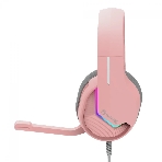 Гарнитура Marvo H8618 Tactic 40 розовый, проводная, USB, микрофон с шумоподавлением, RGB-подсветка, фото2