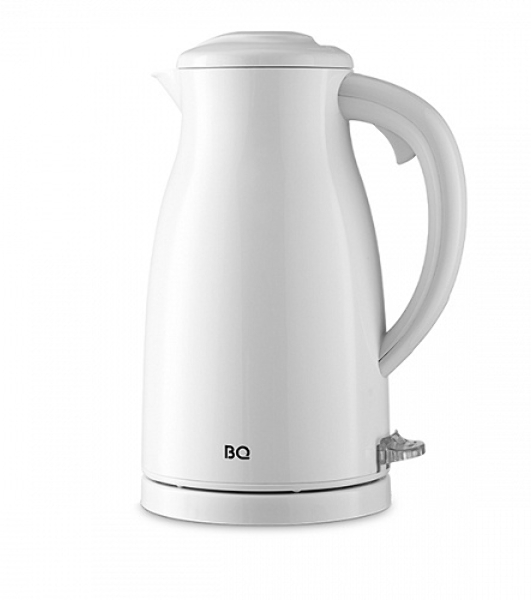 Электрочайник BQ KT1709S белый, 1.5 л, 1800 Вт, скрытый нагревательный элемент