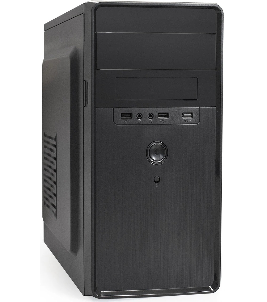 Компьютерный корпус Minitower ExeGate BA-309-UNS450 (mATX, БП UNS450 с вент. 12см, 2*USB, HD аудио, черный)
